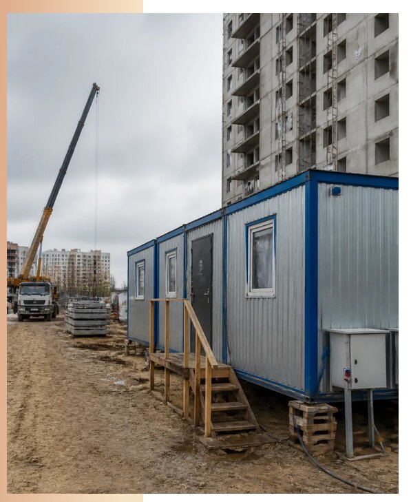 Аренда строительных вагончиков для рабочих в Сосногорске